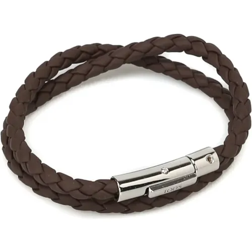 Leather Double Wrap Bracelet , male, Sizes: ONE SIZE - TOD'S - Modalova