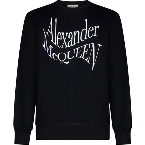 Embroidered Logo Sweater , male, Sizes: M, L - alexander mcqueen - Modalova