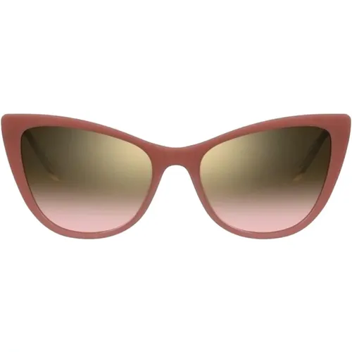 Cateye Sonnenbrille mit Ziegelacetat und Verlaufsgläsern - Love Moschino - Modalova