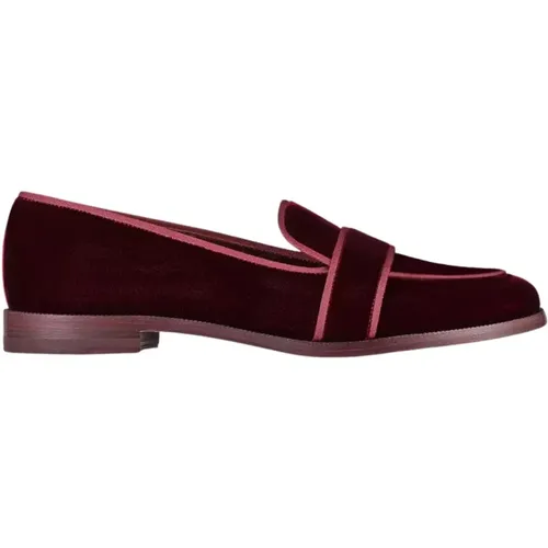 Burgundy Velvet Loafers Martin , female, Sizes: 5 UK - Aquazzura - Modalova