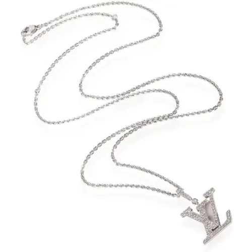 Pre-owned White Gold necklaces , female, Sizes: ONE SIZE - Louis Vuitton Vintage - Modalova