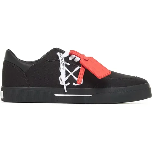 Canvas Sneakers with Red Tab , male, Sizes: 6 UK, 10 UK, 8 UK, 9 UK - Off White - Modalova