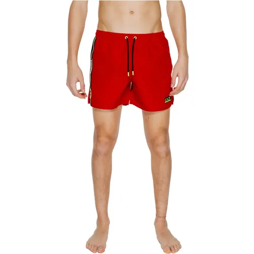 Herren Badebekleidung Frühling/Sommer Polyester , Herren, Größe: L - Emporio Armani EA7 - Modalova