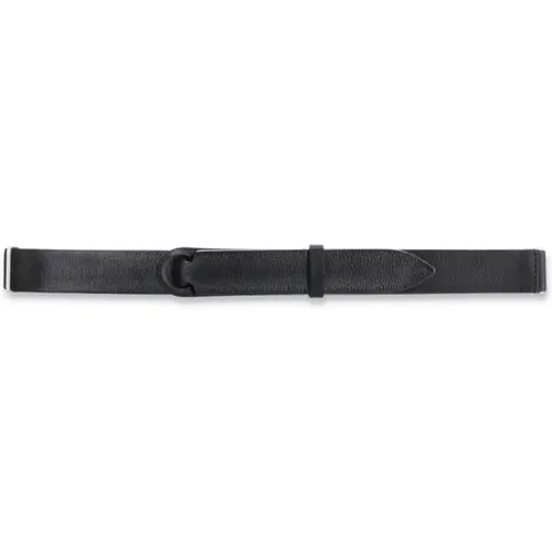 Pebbled Leather Sliding Ring Belt , male, Sizes: ONE SIZE - Orciani - Modalova