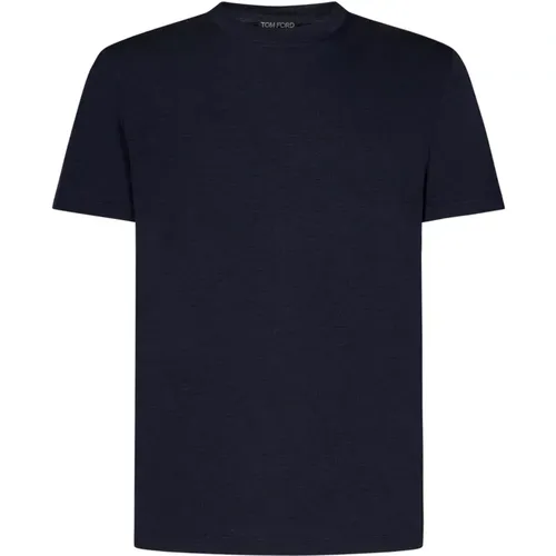 Crew-Neck T-Shirt in Lyocell , male, Sizes: XL, S, M - Tom Ford - Modalova