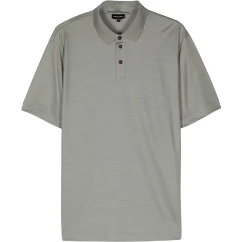 Elegant Short Sleeve Polo Shirt , male, Sizes: 4XL - Giorgio Armani - Modalova