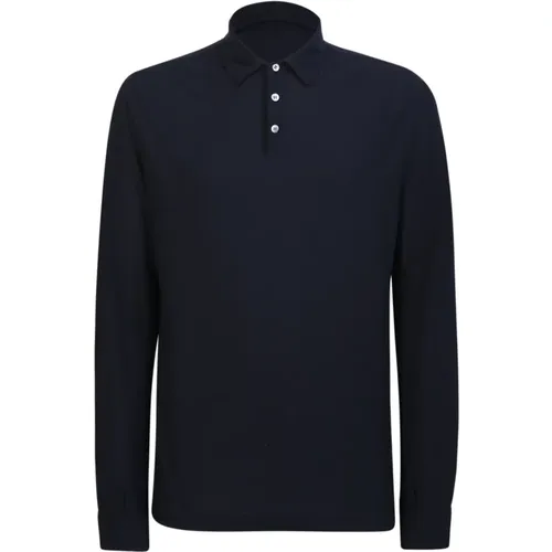 Blaues Polo-Shirt für Herren , Herren, Größe: 3XL - Zanone - Modalova