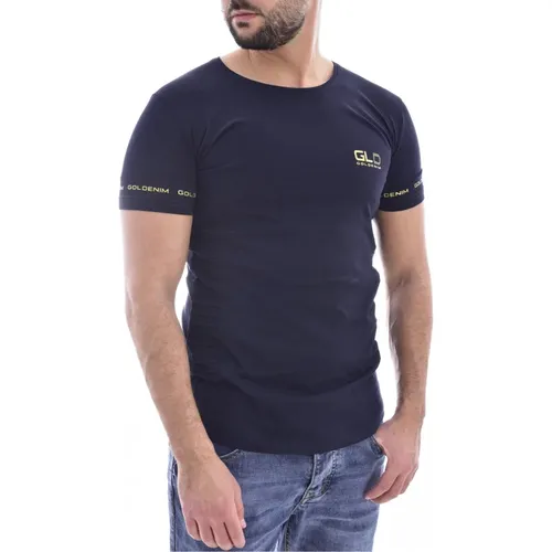 Baumwoll T-Shirt - Les Bleus , Herren, Größe: S - Goldenim paris - Modalova