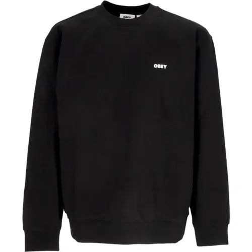 Schwarzer Leichter Crewneck Sweatshirt Bold Box Fit , Herren, Größe: XL - Obey - Modalova