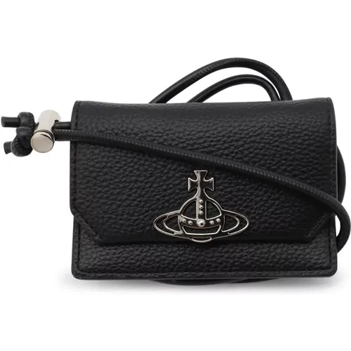 Schwarzer Kartenhalter mit Frontlogo - Vivienne Westwood - Modalova