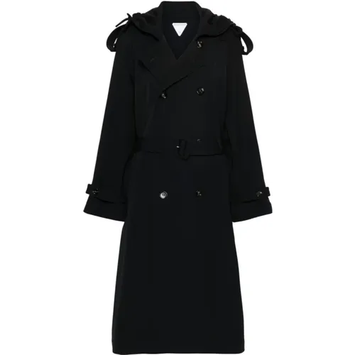 Midnight Blue Trench Coat - Bottega Veneta - Modalova