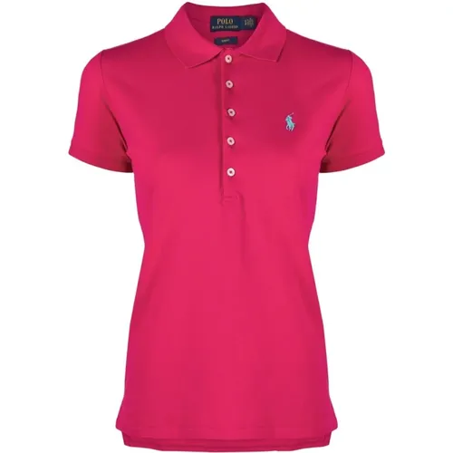 Rosa T-Shirts und Polos , Damen, Größe: M - Polo Ralph Lauren - Modalova