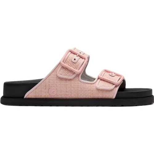 Raffia Luxe Sandalen mit Logo-Plakette , Damen, Größe: 36 EU - Birkenstock - Modalova