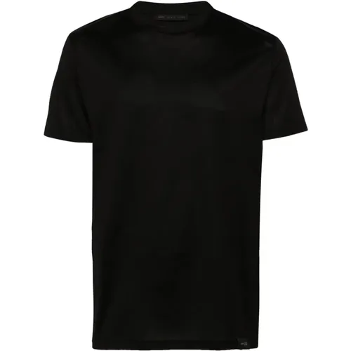 Schwarzes Baumwoll-T-Shirt mit Logo,T-Shirts - Low Brand - Modalova