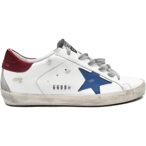 Superstar Blue Star Sneakers , male, Sizes: 5 UK - Golden Goose - Modalova