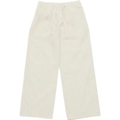 Cream Striped Cotton Pants , female, Sizes: S - Birkenstock - Modalova