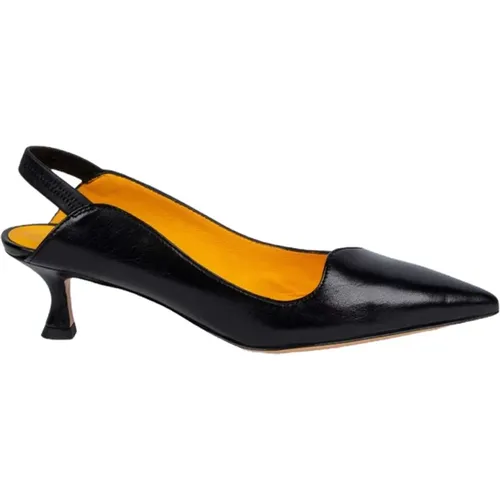Naomi Leather Elastic Strap Heels , female, Sizes: 8 UK, 4 1/2 UK, 5 UK, 4 UK, 5 1/2 UK - Mara Bini - Modalova
