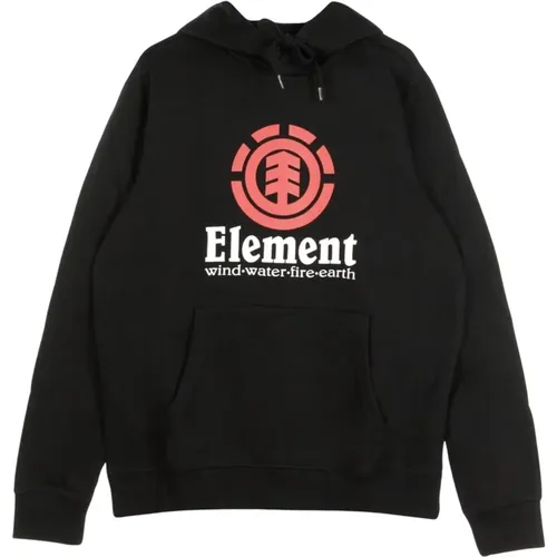 Vertikaler Kapuzenpullover Schwarz , Herren, Größe: L - Element - Modalova