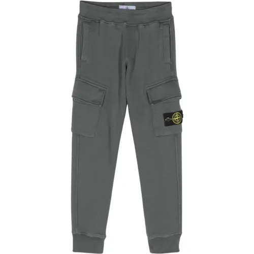 Graue Hose mit elastischem Bund und Cargo-Taschen - Stone Island - Modalova