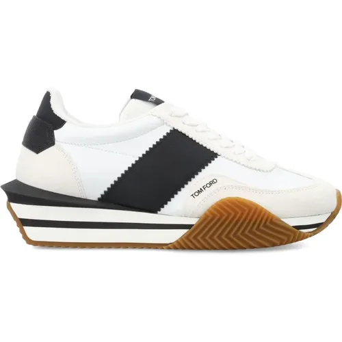 Weiße Schwarze Sneakers Low-top Stil - Tom Ford - Modalova