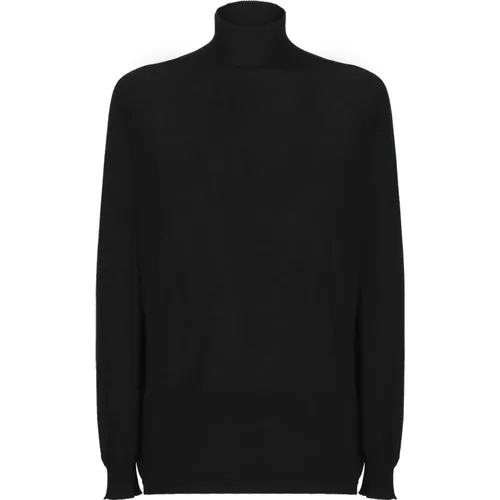 Schwarzer Woll Rollkragenpullover - Rick Owens - Modalova