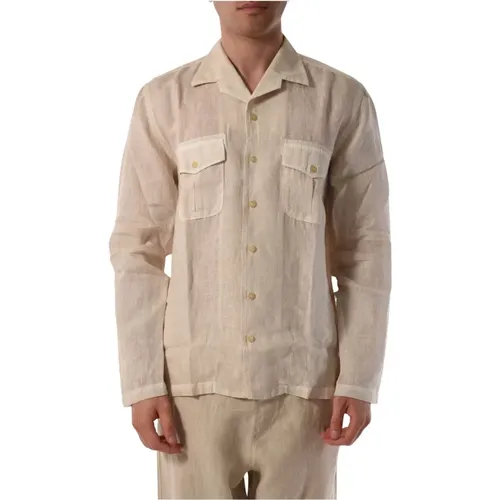Texan Shirt Elevate Casual Style , male, Sizes: M, 2XL - 120% lino - Modalova