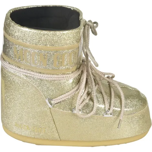 Golden Boots for Stylish Look , female, Sizes: 3 UK - moon boot - Modalova