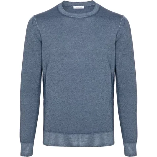 Wool Knit Sweater Crew Neck , male, Sizes: L, XL - Malo - Modalova