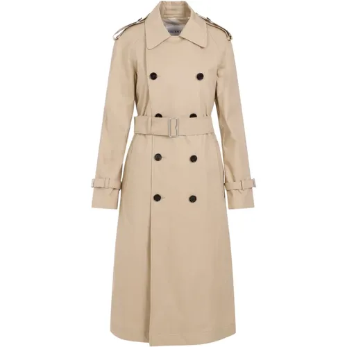 Flax Cotton Trench Coat , female, Sizes: XS - Burberry - Modalova