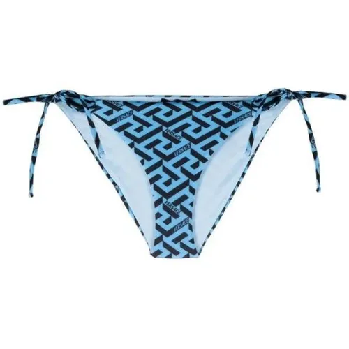 Logo Bikini Bottoms with Side Tie Fastening , female, Sizes: XL - Versace - Modalova