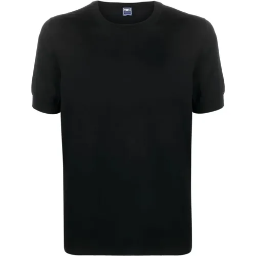 Supima Cotton Light T-Shirt Schwarz , Herren, Größe: M - Fedeli - Modalova