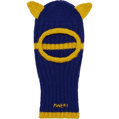 Wool balaclava with ears , male, Sizes: M - Marni - Modalova