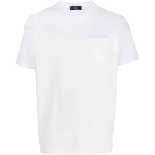 Short Sleeve T-Shirt with Pocket , male, Sizes: L - Herno - Modalova