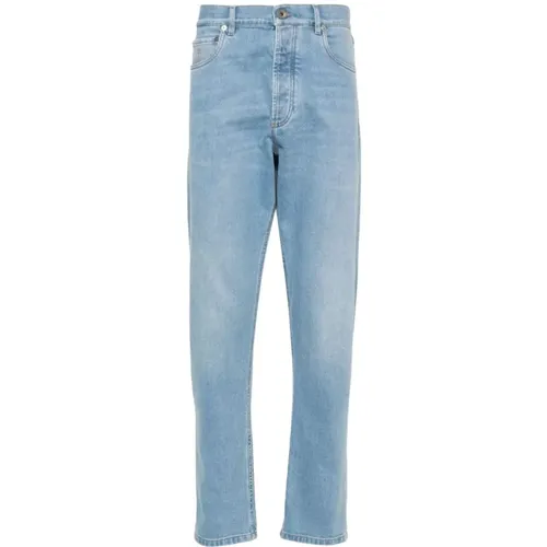 Clear Logo-Patch Jeans , male, Sizes: XL, M - BRUNELLO CUCINELLI - Modalova