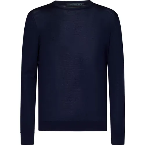 Wool Sweater Ribbed Crewneck , male, Sizes: S, XL, L, M - Kiton - Modalova