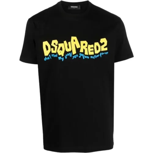 T-shirts and Polos with Print , male, Sizes: XL - Dsquared2 - Modalova