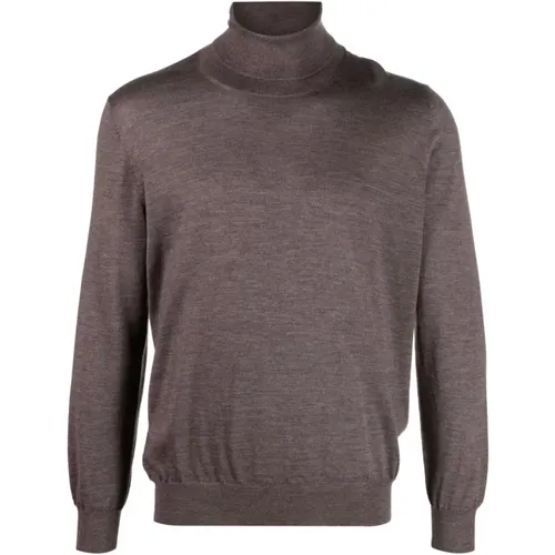 Luxury Cashmere Silk Turtleneck , male, Sizes: L - Barba - Modalova