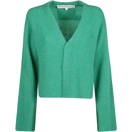 Stylish V Neck Cardigan Sweater , female, Sizes: M - JW Anderson - Modalova