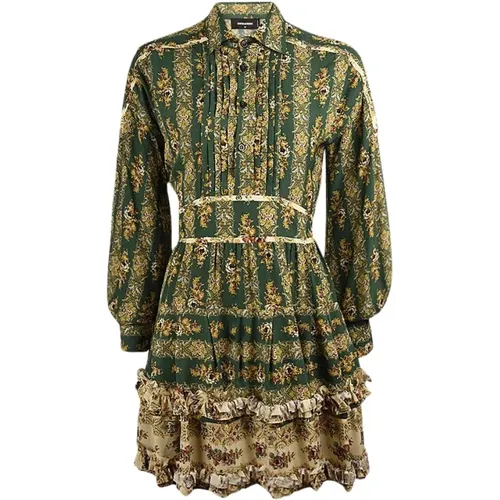 Floral and Cream Robe , female, Sizes: 2XS - Dsquared2 - Modalova