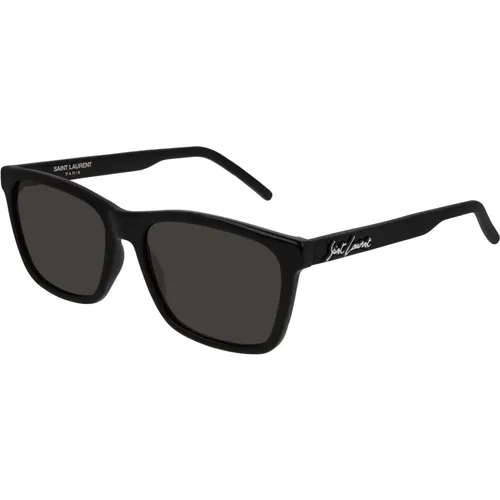 Schwarz/Graue Sonnenbrille SL 318 , Herren, Größe: 56 MM - Saint Laurent - Modalova