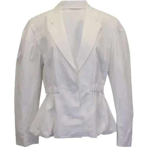Weiße Baumwoll-Peplum-Jacke , Damen, Größe: XL - Ulla Johnson - Modalova