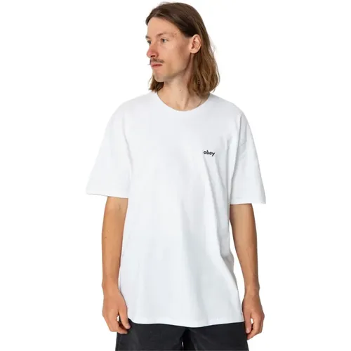 Printed T-Shirt , male, Sizes: S - Obey - Modalova