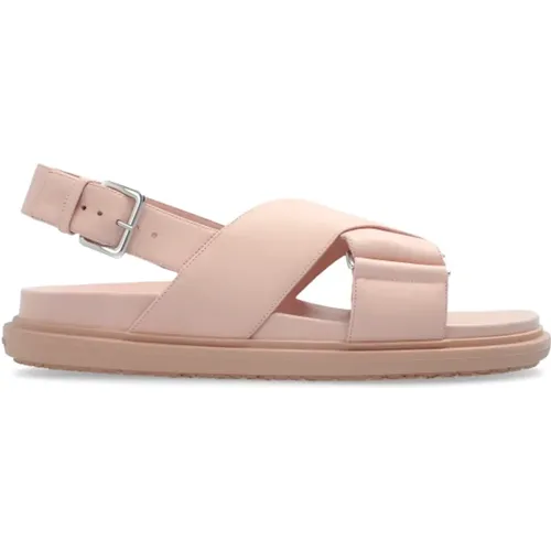 Leder Sandalen , Damen, Größe: 36 EU - Marni - Modalova