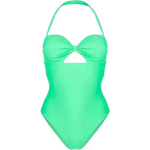 Bow Design Haltereck Swimsuit , female, Sizes: 2XS - Self Portrait - Modalova