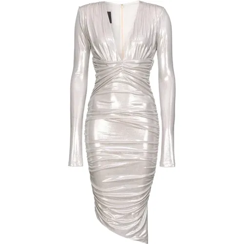 Laminated Jersey Dress , female, Sizes: XS, M, S - pinko - Modalova