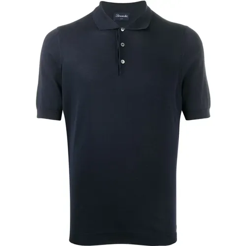 Blauer Polo Pullover Rasato Drumohr - Drumohr - Modalova