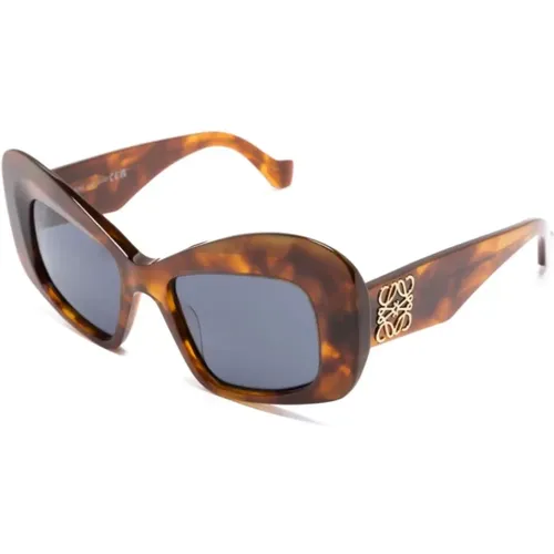 Braune Sonnenbrille mit Zubehör,LW40128I 01A Sunglasses - Loewe - Modalova