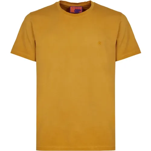 Gelbes Hahn-besticktes T-Shirt , unisex, Größe: 2XL - Gallo - Modalova