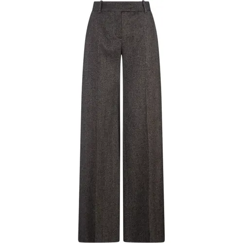 Wide-Leg Tailored Trousers Herringbone , female, Sizes: M, S - Ermanno Scervino - Modalova