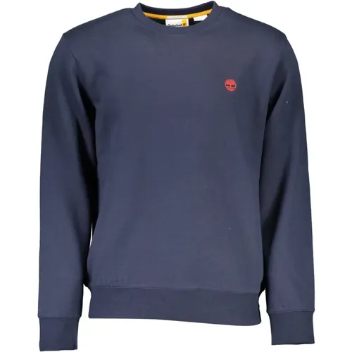 Blauer Sweatshirt mit Besticktem Logo , Herren, Größe: S - Timberland - Modalova